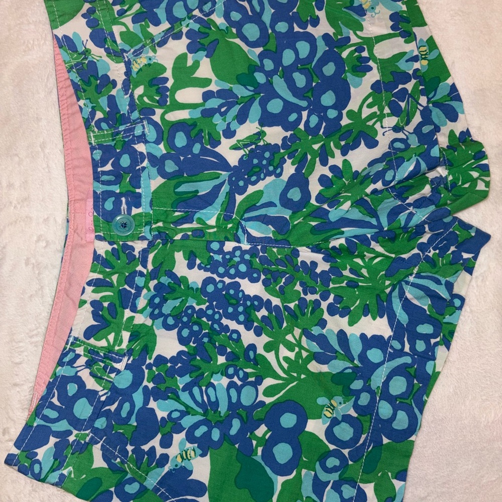 Floral Green and Blue Women's Shorts